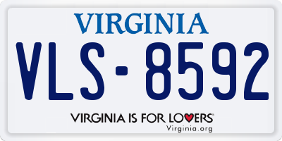 VA license plate VLS8592