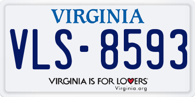 VA license plate VLS8593