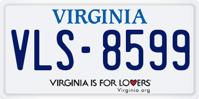 VA license plate VLS8599