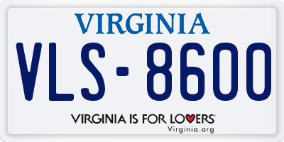 VA license plate VLS8600