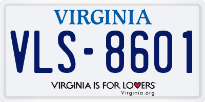 VA license plate VLS8601