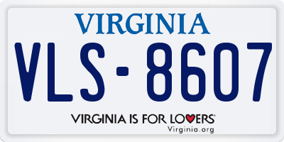 VA license plate VLS8607
