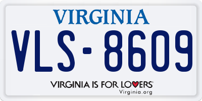 VA license plate VLS8609