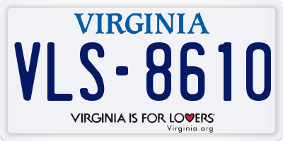 VA license plate VLS8610