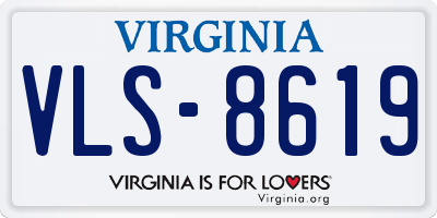 VA license plate VLS8619