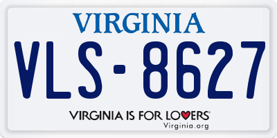 VA license plate VLS8627