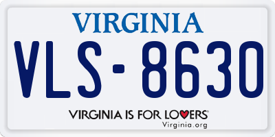 VA license plate VLS8630