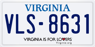 VA license plate VLS8631