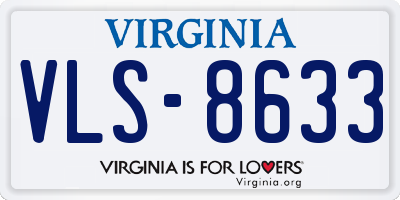VA license plate VLS8633