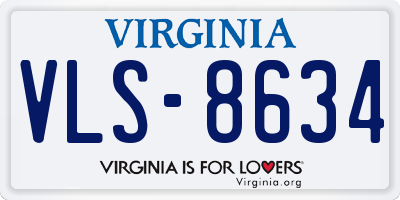 VA license plate VLS8634