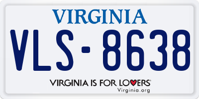 VA license plate VLS8638