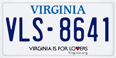 VA license plate VLS8641