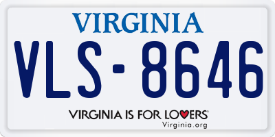 VA license plate VLS8646