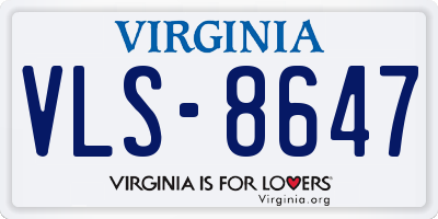 VA license plate VLS8647