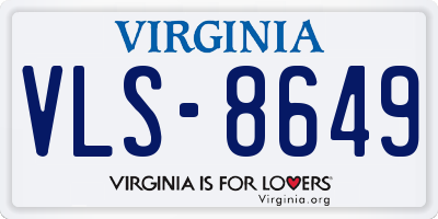 VA license plate VLS8649
