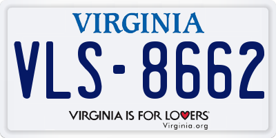 VA license plate VLS8662