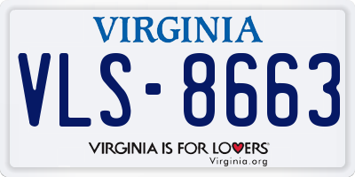 VA license plate VLS8663