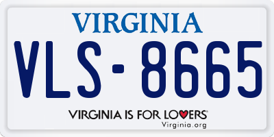 VA license plate VLS8665