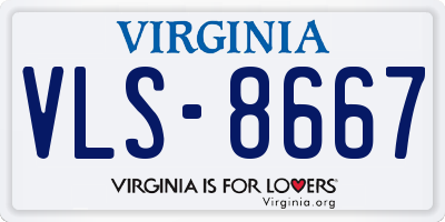VA license plate VLS8667