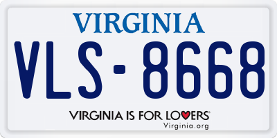 VA license plate VLS8668