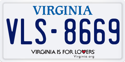 VA license plate VLS8669