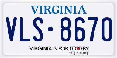 VA license plate VLS8670