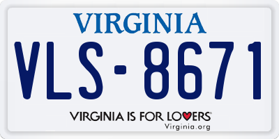 VA license plate VLS8671