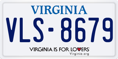 VA license plate VLS8679