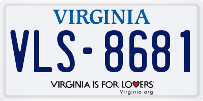 VA license plate VLS8681