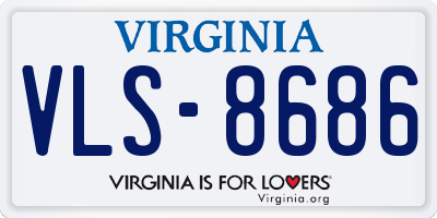 VA license plate VLS8686