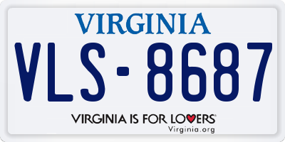 VA license plate VLS8687