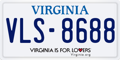 VA license plate VLS8688
