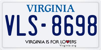 VA license plate VLS8698