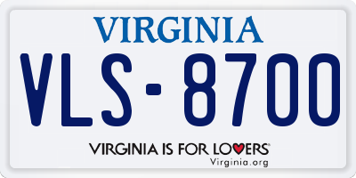 VA license plate VLS8700