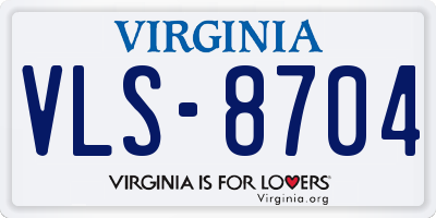VA license plate VLS8704
