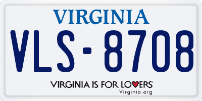 VA license plate VLS8708