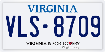 VA license plate VLS8709