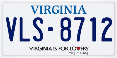 VA license plate VLS8712