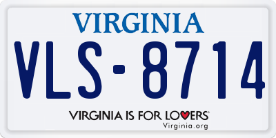 VA license plate VLS8714