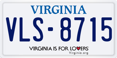 VA license plate VLS8715