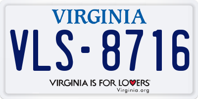 VA license plate VLS8716