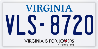 VA license plate VLS8720
