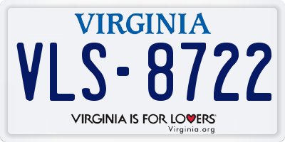 VA license plate VLS8722