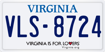 VA license plate VLS8724