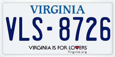 VA license plate VLS8726