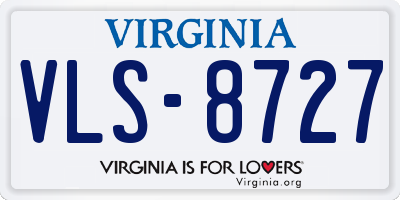 VA license plate VLS8727