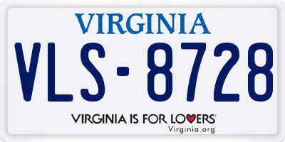 VA license plate VLS8728