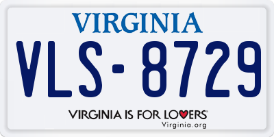 VA license plate VLS8729