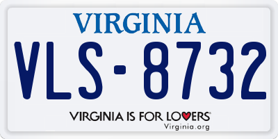 VA license plate VLS8732