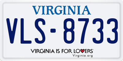 VA license plate VLS8733
